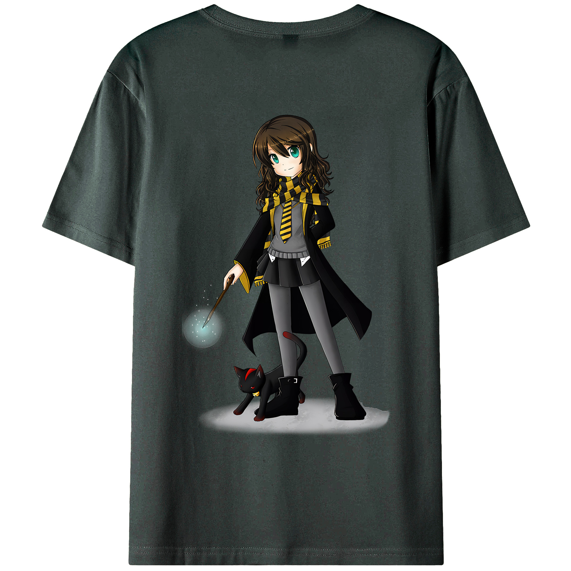 （画像用） Harry Potter ハリー・ポッターシリーズ 綿100％ メンズ半袖Tシャツ（バックプリント） 通気性